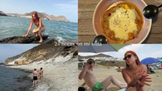 Bare boobs at the beach around 22:34
