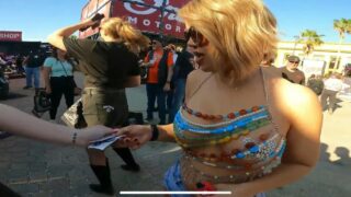 Walking Daytona Bike Week in pasties