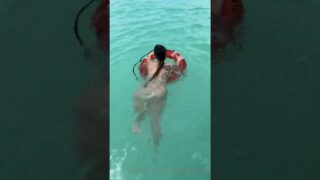 Naked girl in pool 0:00