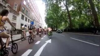 World Naked Bike Ride (WNBR) – London 2015 (King’s Cross Start) nudity and ass throughout 0:00 to 21:52