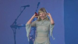 Singer Aurora -see through 0:02 good