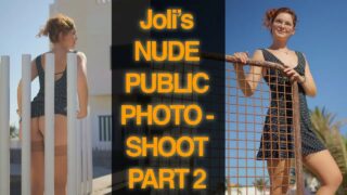 Joli’s nude in public magazine photoshoot behind the scenes (Part2)