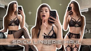 [4K] LUXYRY IN BLACK: HOT LINGERUE TRY ON HAUL