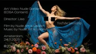 Art Video: Nude Garden. Blonde Dancing naked