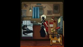 una animación en pixel art.