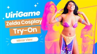 Uirigame Zelda Cosplay GLOW UP! Old Outfit vs Fan-Gifted Upgrade 0:01 cameltoe, cleavage, underboob and booty in the mirror throughout. 4:10