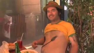 Fat Mike from NOFX peeing in a sink @ 1:50