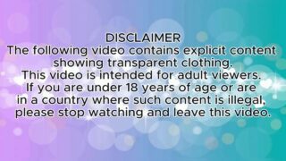 “Cleaning” video see through dress