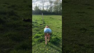 Body painted hottie bends over 0:01