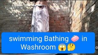 Part 2 swimming Bathing 🧼 in Washroom I am happy sp good 💯 please 🙏 subscribe me 💖