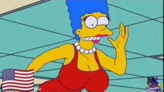 Marge Simpson Flashing parody in multiple languages.