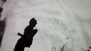 Peeing in the snow, tip visible at 2:02