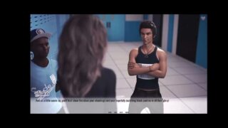 2:37 character from a visual novel game showing her breasts.