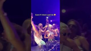 Slip at 0:13 while dancing to a DJ’s set