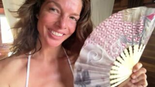 Sensual Tantric Dance with Freja love – partial nip slip at 0:26, very loose fitting top throughout