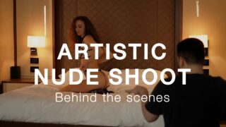 Topless at 0:05 & 0:51 Art NUDE photoshoot workshop hotel Nastya. Backstage