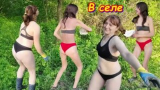 0:44 bikini farming pole danccing
