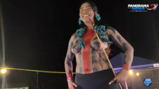 Topless& bodypaintedafter 0:00. / several girls