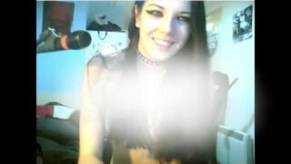 Becky Baldwin as a camgirl on MFC [Censored nude] but nipple slip at 0:02 and nipple visibles through censorship from ~00:17 onwards