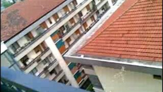 Pissing off a balcony